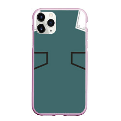 Чехол iPhone 11 Pro матовый MHA IZUKU MIDORIYA, цвет: 3D-розовый