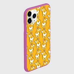 Чехол iPhone 11 Pro матовый Маленькие Корги, цвет: 3D-фиолетовый — фото 2