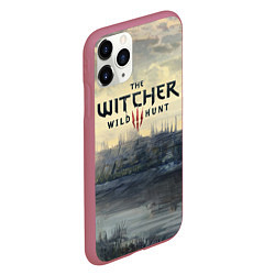 Чехол iPhone 11 Pro матовый The Witcher 3: Wild Hunt, цвет: 3D-малиновый — фото 2