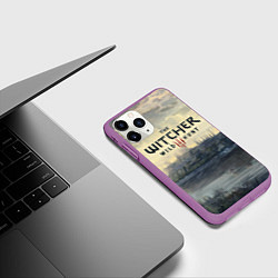 Чехол iPhone 11 Pro матовый The Witcher 3: Wild Hunt, цвет: 3D-фиолетовый — фото 2