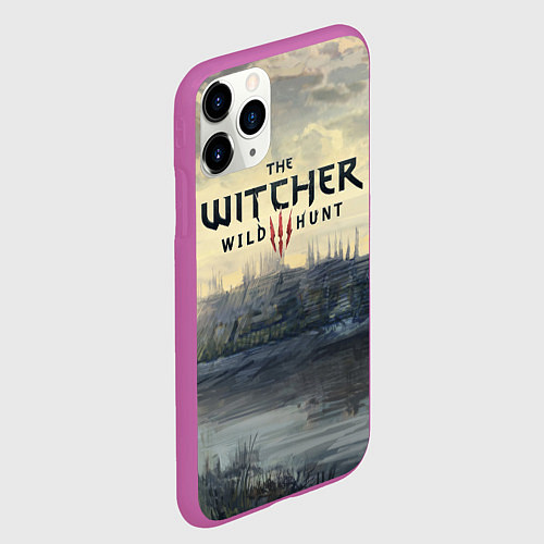 Чехол iPhone 11 Pro матовый The Witcher 3: Wild Hunt / 3D-Фиолетовый – фото 2
