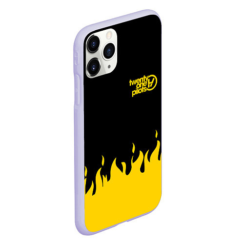 Чехол iPhone 11 Pro матовый 21 Pilots: Yellow Fire / 3D-Светло-сиреневый – фото 2