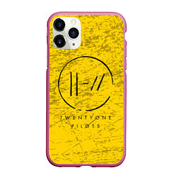 Чехол iPhone 11 Pro матовый 21 Pilots: Yellow Grunge, цвет: 3D-малиновый