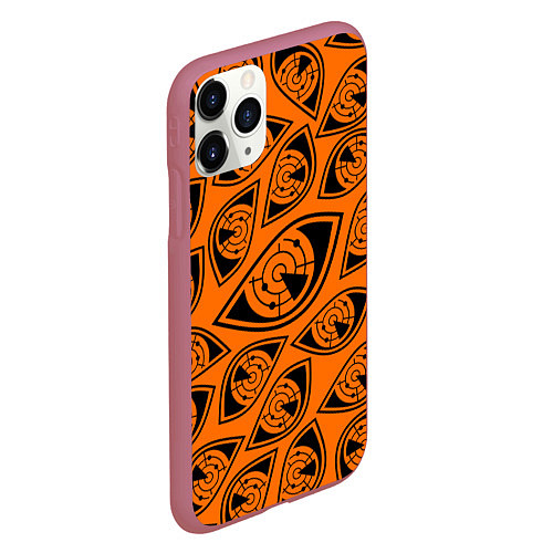 Чехол iPhone 11 Pro матовый R6S: Orange Pulse Eyes / 3D-Малиновый – фото 2