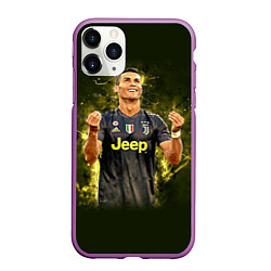 Чехол iPhone 11 Pro матовый Ronaldo: Juve Sport, цвет: 3D-фиолетовый