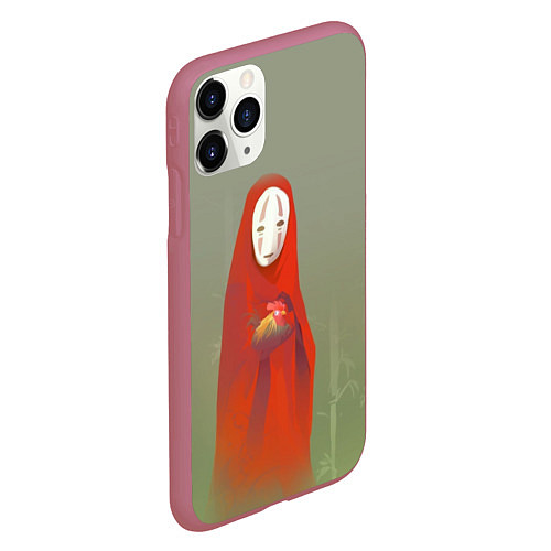 Чехол iPhone 11 Pro матовый Унесенные призраками / 3D-Малиновый – фото 2