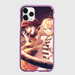 Чехол iPhone 11 Pro матовый Satsuriku no Tenshi, цвет: 3D-фиолетовый