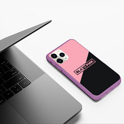 Чехол iPhone 11 Pro матовый Black Pink, цвет: 3D-фиолетовый — фото 2