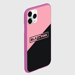 Чехол iPhone 11 Pro матовый Black Pink, цвет: 3D-фиолетовый — фото 2