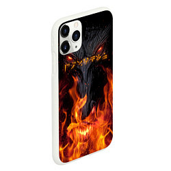 Чехол iPhone 11 Pro матовый TES: Flame Wolf, цвет: 3D-белый — фото 2