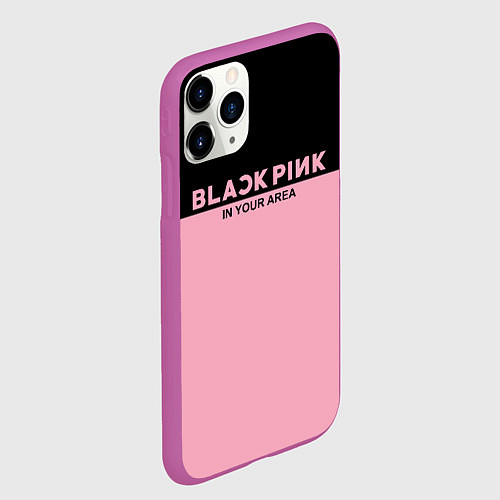Чехол iPhone 11 Pro матовый Black Pink: In Your Area / 3D-Фиолетовый – фото 2