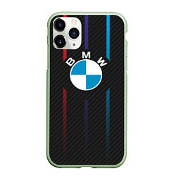 Чехол iPhone 11 Pro матовый BMW: Three Lines, цвет: 3D-салатовый