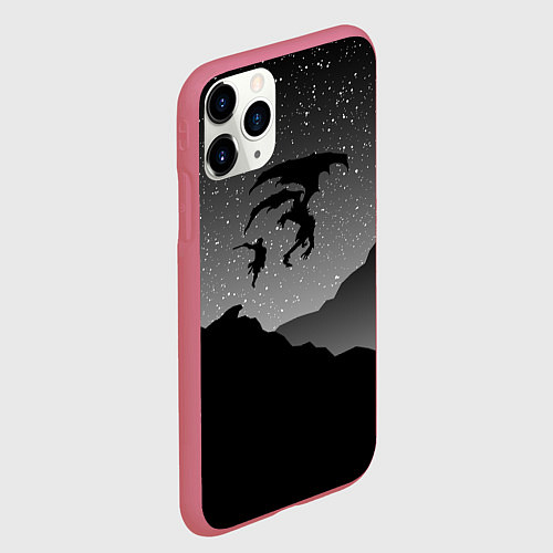 Чехол iPhone 11 Pro матовый TES: Nightmare / 3D-Малиновый – фото 2