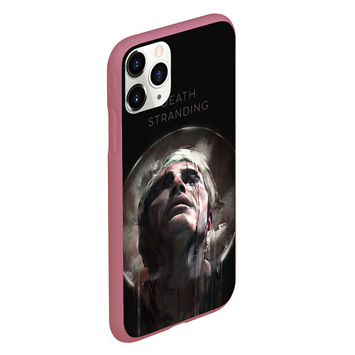 Чехол iPhone 11 Pro матовый Death Stranding: Mads Mikkelsen / 3D-Малиновый – фото 2