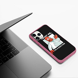 Чехол iPhone 11 Pro матовый Zoidberg: Trust Me, цвет: 3D-малиновый — фото 2