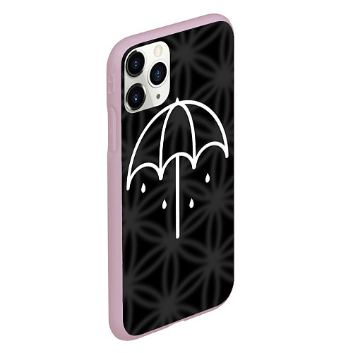 Чехол iPhone 11 Pro матовый BMTH Umbrella / 3D-Розовый – фото 2