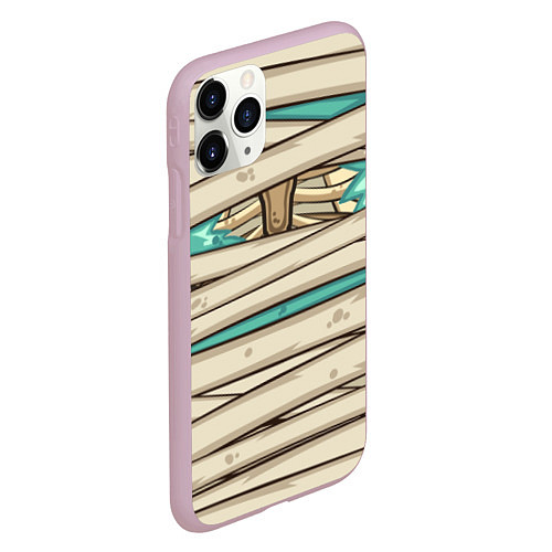 Чехол iPhone 11 Pro матовый Человек-мумия / 3D-Розовый – фото 2