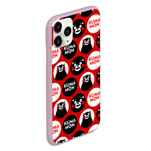 Чехол iPhone 11 Pro матовый Kumamon Pattern / 3D-Розовый – фото 2