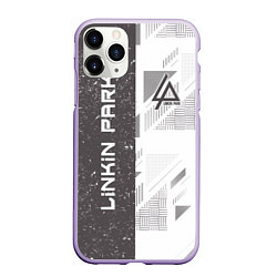 Чехол iPhone 11 Pro матовый Linkin Park: Grey Form, цвет: 3D-светло-сиреневый