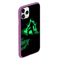 Чехол iPhone 11 Pro матовый Хищник в лесу, цвет: 3D-фиолетовый — фото 2