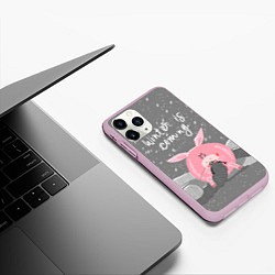 Чехол iPhone 11 Pro матовый Pig: Winter is Coming, цвет: 3D-розовый — фото 2