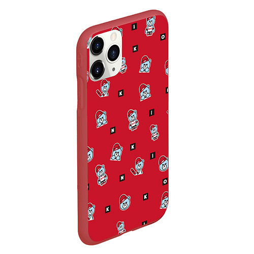 Чехол iPhone 11 Pro матовый IKON Bears / 3D-Красный – фото 2