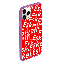 Чехол iPhone 11 Pro матовый Esketit Pattern, цвет: 3D-фиолетовый — фото 2