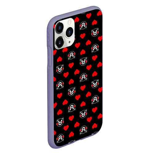 Чехол iPhone 11 Pro матовый Kumamon Love / 3D-Серый – фото 2