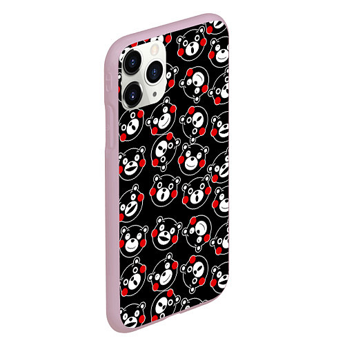 Чехол iPhone 11 Pro матовый Kumamon Faces / 3D-Розовый – фото 2