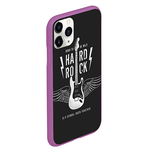 Чехол iPhone 11 Pro матовый Hard Rock: Born to be wild / 3D-Фиолетовый – фото 2