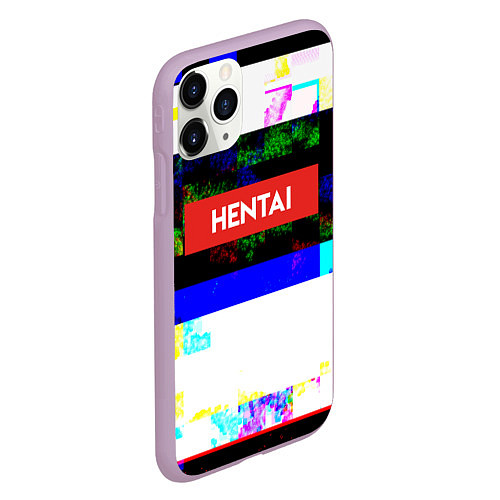 Чехол iPhone 11 Pro матовый Hentai Glitch 3 / 3D-Сиреневый – фото 2
