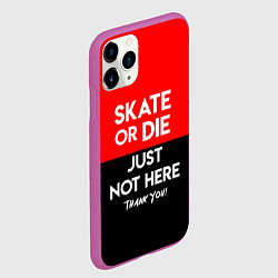 Чехол iPhone 11 Pro матовый Skate or Die: Just not here, цвет: 3D-фиолетовый — фото 2