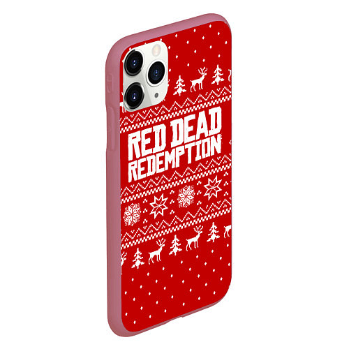 Чехол iPhone 11 Pro матовый Winter RDR / 3D-Малиновый – фото 2