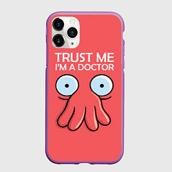 Чехол iPhone 11 Pro матовый Trust Me I'm a Doctor, цвет: 3D-фиолетовый