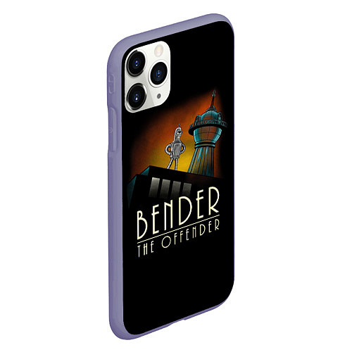 Чехол iPhone 11 Pro матовый Bender The Offender / 3D-Серый – фото 2