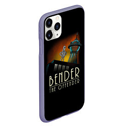 Чехол iPhone 11 Pro матовый Bender The Offender, цвет: 3D-серый — фото 2