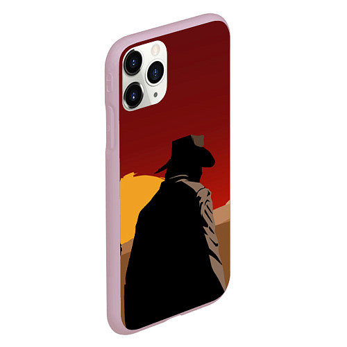 Чехол iPhone 11 Pro матовый RDR 2: Dark Man / 3D-Розовый – фото 2