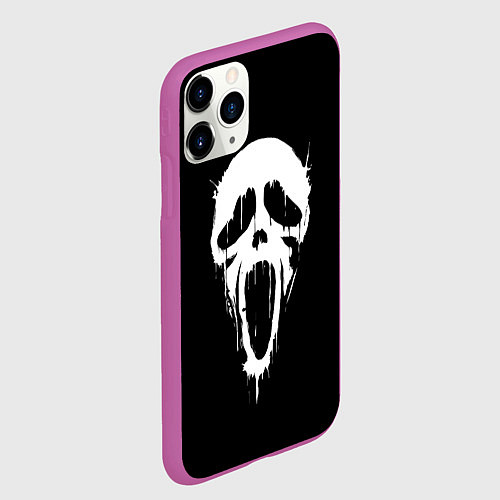 Чехол iPhone 11 Pro матовый Крик / 3D-Фиолетовый – фото 2