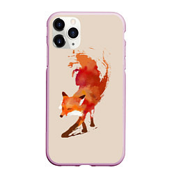Чехол iPhone 11 Pro матовый Paint Fox, цвет: 3D-розовый