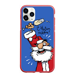 Чехол iPhone 11 Pro матовый С Новым годом, братцы, цвет: 3D-красный