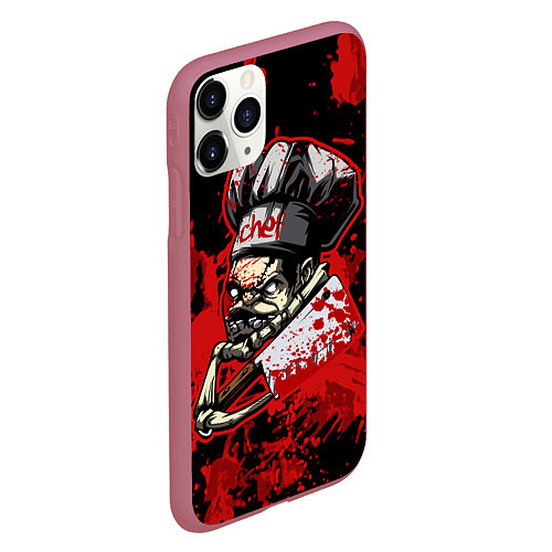 Чехол iPhone 11 Pro матовый Pudge Chef / 3D-Малиновый – фото 2