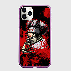 Чехол iPhone 11 Pro матовый Pudge Chef, цвет: 3D-фиолетовый