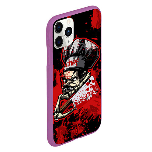 Чехол iPhone 11 Pro матовый Pudge Chef / 3D-Фиолетовый – фото 2