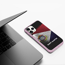 Чехол iPhone 11 Pro матовый Saint Martin Style, цвет: 3D-розовый — фото 2