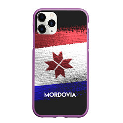 Чехол iPhone 11 Pro матовый Mordovia Style, цвет: 3D-фиолетовый