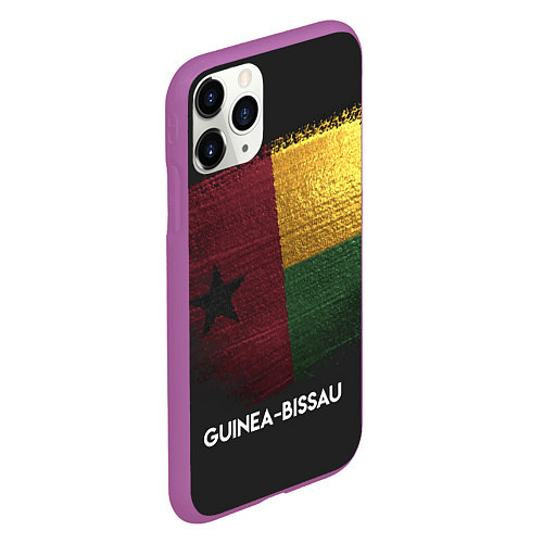 Чехол iPhone 11 Pro матовый Guinea-Bissau Style / 3D-Фиолетовый – фото 2