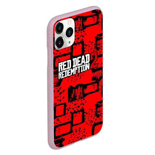 Чехол iPhone 11 Pro матовый Red Dead Redemption 2 / 3D-Розовый – фото 2