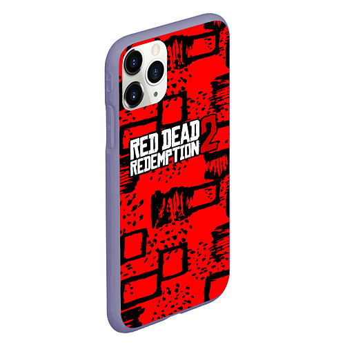 Чехол iPhone 11 Pro матовый Red Dead Redemption 2 / 3D-Серый – фото 2