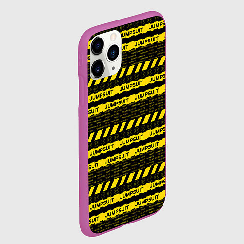 Чехол iPhone 11 Pro матовый Twenty One Pilots: Jumpsuit / 3D-Фиолетовый – фото 2