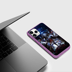 Чехол iPhone 11 Pro матовый Overlord, цвет: 3D-фиолетовый — фото 2